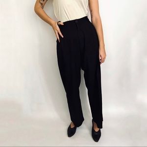 Sleek Black Wide Legged Trouser Pant